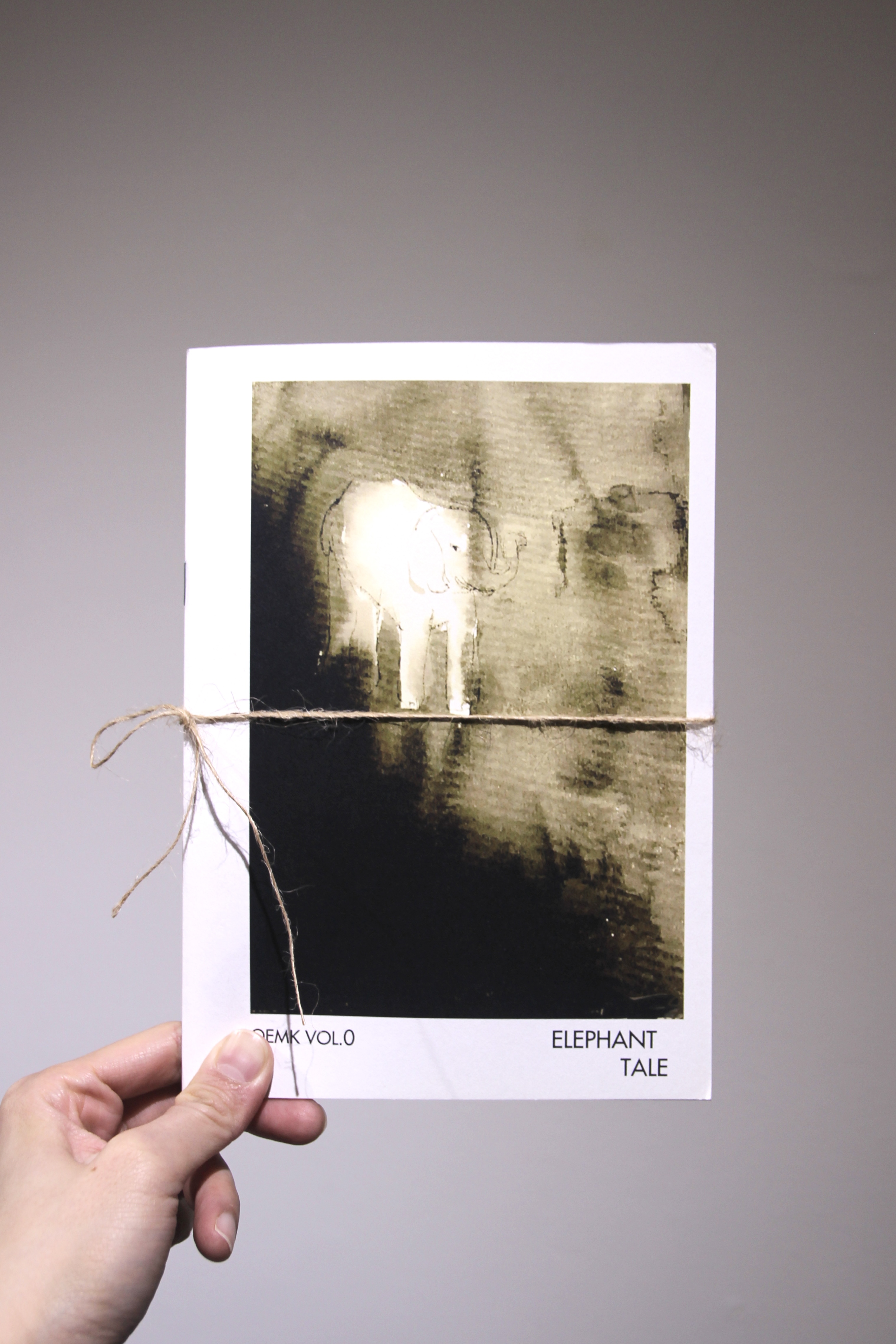 Elephant Tale, OEMK Zine Vol. 0, handmade publication cover